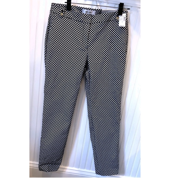 black and white checkered ankle pants